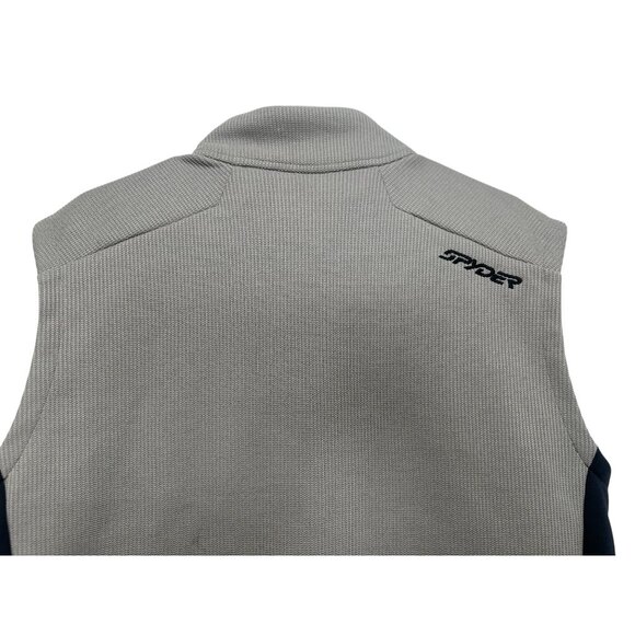 Sold Spyder Bandit Vest Men Large Beige Waffle Thermal Knit Full Zip Outdoor gor - Picture 13 of 14
